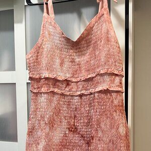 BCBG Tie Dye Dress with Tie Sleeves